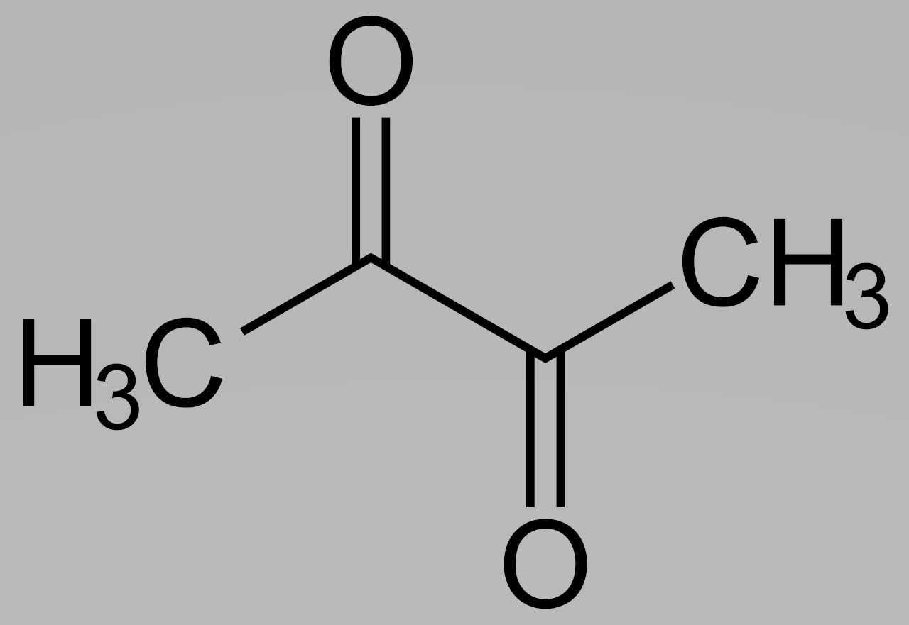 Strukturformel von Diacetyl