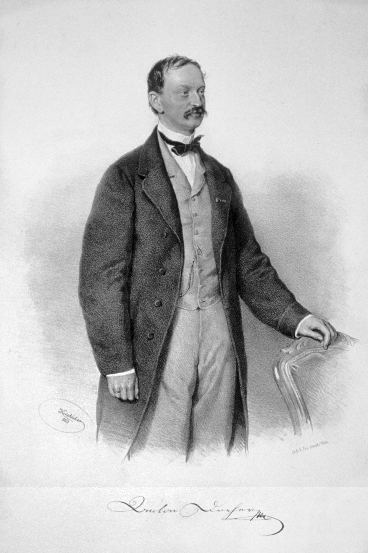Anton Dreher, Lithographie von Joseph Kniehuber aus dem Jahr 1863