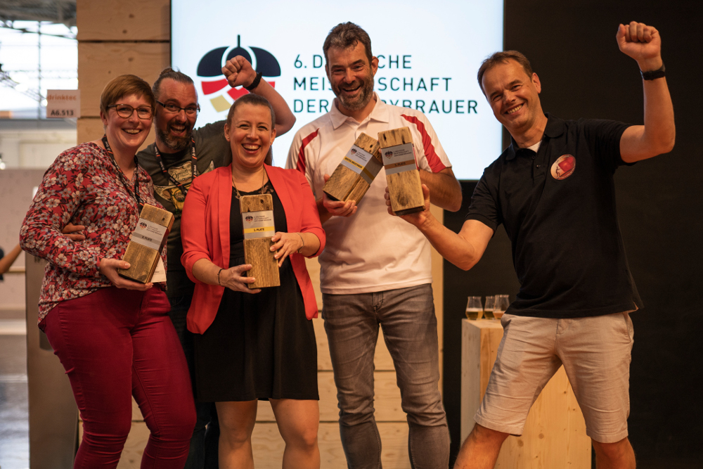 Die Gewinner der sechsten Deutschen Meisterschaft der Hobbybrauer auf der drinktec 2022
