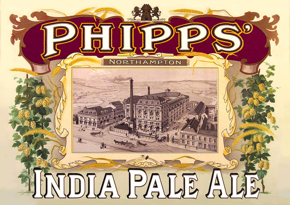 Werbeplakat aus dem 19. Jahrhundert der Phipps Brauerei in Northampton