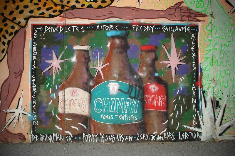 Gemälde mit belgischen Bierflaschen