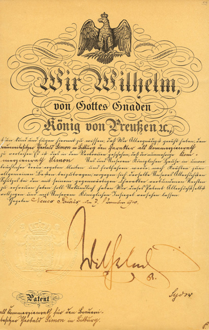1910 wurde Theobald Simon zum Königl. Kommerzienrat ernannt (Quelle: Bitburger Brauerei)